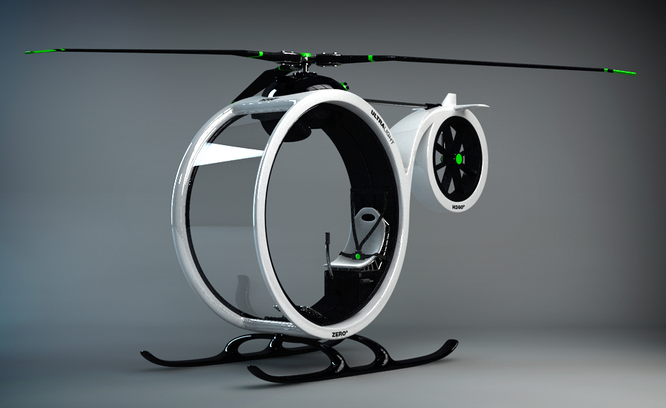 Hector del Amo ZEROº electric helicopter concept design Hector del Amo ZEROº electric helicopter concept design